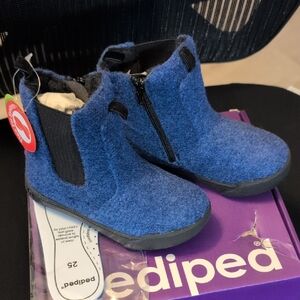Pediped Girls Shoes Eclipse Navy Kids Boots Size 8.5 EU 25